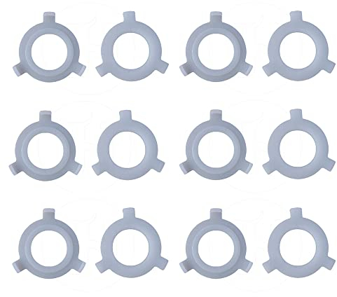 Convertidor de Anillo de Pantalla,12 PCS E27 a E14 Anillo de Pantalla de Lámpara de Plástico Adaptador Reductor Pantalla para Enchufe Doméstico Bulbos de Tornillo Tapa de Bayoneta Portalámparas