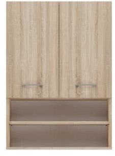 CDF Armadio per lavatrice Pola Mini DK | Colore: rovere Sonoma | Armadio moderno sopra la lavatrice | ripiani spaziosi | montaggio facile