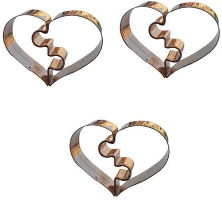 TOPBATHY 6pcs Valentine Day Heart Shaped Cookie Cutters Set Puzzle Baking Mold Christmas Birthday Wedding Party Cookie Shapes