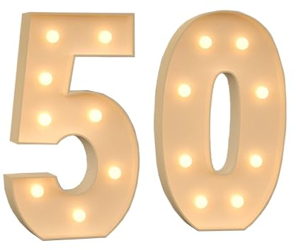 Festzelt-Leuchtzahlen, 3 Fuß/4 Fuß großes Mosaik-LED-Zahlen-Lichtschild, vorgeschnittenes Mosaik-Zahlen-Set for Hochzeitstag, Bar, Zuhause, Geburtstagsparty-Dekoration ( Color : Number 50 , Size : 120