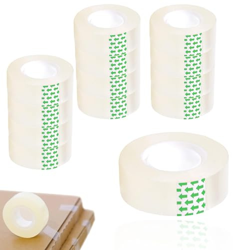 Lot de 12 rouleaux de ruban adhésif Sellotape - Recharges de petits rouleaux de papier cellophane (15 mm x 30 m) - Pour la réparation de documents à domicile et le bureau - Ruban adhésif universel
