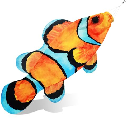THQZLH Vibrant Yellow Fish Windsock for Outdoor Hanging | Spring and Summer Fun!