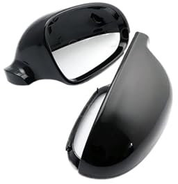 Carbon Schwarz Rückspiegel Abdeckung Kappe Für VW Für Golf 7 Für Golf 5 GTI 6 Für Passat B7 CC Für Scirocco Für Polo 6R 6C MK6 Kappe Für Jetta 6 MKVI Spiegelkappen Seitenspiegel Abdeckkappen(Black -4)