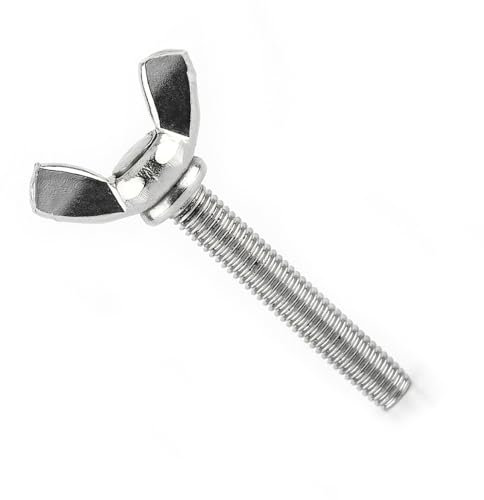 5 Stück M6 DIN316 304 Edelstahl, Flügelschraube, Stahl-Flügelschraube, Schalter, 4-Gang-Stahlflügel-Daumenflügel-Handschrauben, Schrauben (M6*40MM)