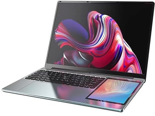 CYMINILMDPC Portátil Doble Pantalla 15.6 PS + 7'Doble Pantalla Ordenador portátil táctil de 12ª generación N100 MAX 32G DDR4 2T SSD Delgado Ordenador portátil de Oficina PC