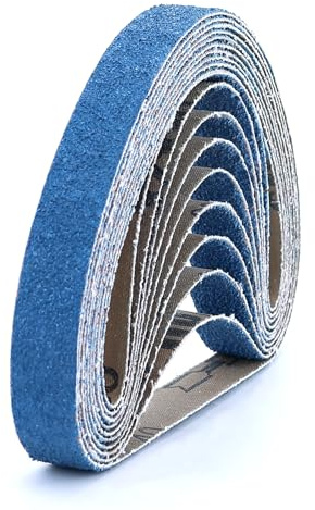 10 stycken zirkoniumkorund-slipband, 40 grits slipning av metall, bandfil, slipbandsset för rostborttagning, svetsning, slipning (20 x 520 mm)