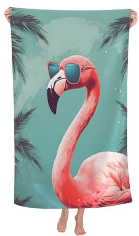 Duschtücher Willkommen Flamingos Sporthandtücher Mikrofaser Beach Towel Leichtes Strandtuch Für Wandern Fitness 80X130Cm