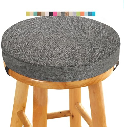 uyeoco Stuhlkissen Rund, 30cm/35cm/40cm/45cm/50cm,für Esszimmer Küche Gartenstühle Dick rutschfest für den Innen/Außenbereich Boden Sitzkissen Matte Bürostuhl Kissen Waschbar(A3,33x5CM/13.8x2inch)
