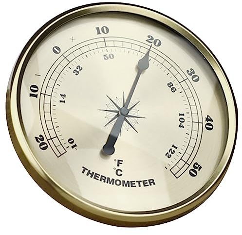SHINEOFI Termometro Esterno in Metallo Misuratore Temperatura Digitale Facile Da Leggere Per Patio Giardino Ufficio e Altri Ambienti