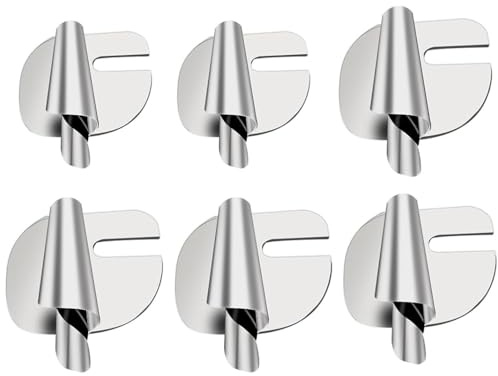 WUBAYI 6-teiliges Spiral-Saumfuß-Set – Edelstahl gerollter Saumfuß für Haushaltsnähmaschinen mit 6 Größen (3–8 mm), universeller Rollsaumfuß für Frottee, Seide und Baumwolle