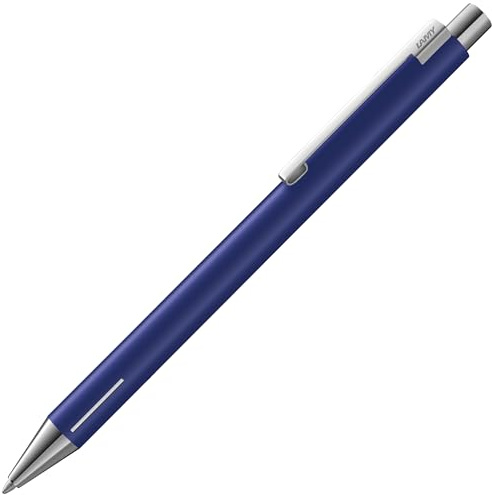 Lamy econ dark dusk matt Kugelschreiber in Strichbreite M | Lamy Kugelschreiber mit Gehäuse aus Edelstahl, gebogenen Clip & innovativer Griffzone - inkl. Großraummine M 16 in schwarz