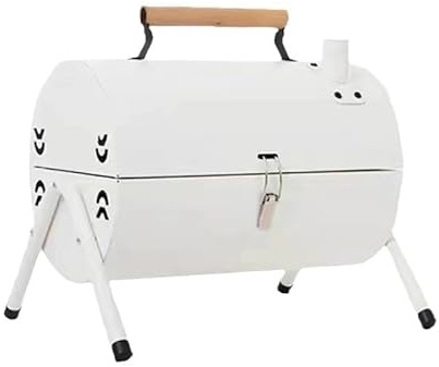 Griglia portatile per esterni a doppia faccia, barbecue a carbonella senza fumo, multifunzionale, per uso domestico, barbecue portatile compatto (bianco B)