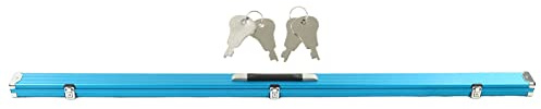 Segrehy Aluminum Alloy Pool Cue Hard Case - Lightweight Durable Protective Storage with 2 Slots, for Billiard/Snooker Cues (Blue)