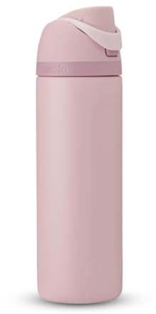 Owala Stainless Steel Water Bottle, 24 Oz, Rose Quartz Pink, Flip-Top Lid