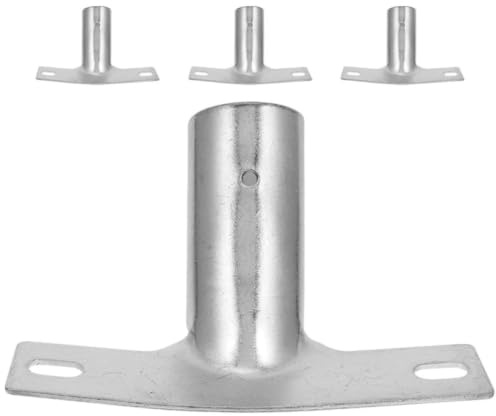 Broom Handle Bracket Replacement 4pcs Iron Silver for Household Cleaning