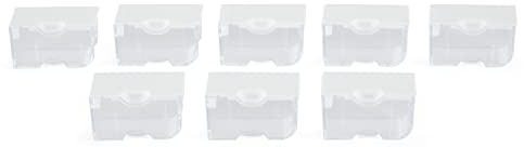 Elizabeth Ward Bead Storage Solutions 8 Piece Bead Clear Organizing Storage Containers for Beads, Crystals, Fasteners, and Craft Supplies, Small