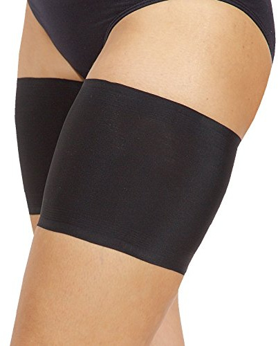 Bandelettes Original Lårband mot Skav – Patenterad Elastisk Design – Bekväma, Halkfria och Skonsamma mot Huden – Unisex, Storlek F (3X-Large, 78–82 cm), Svart