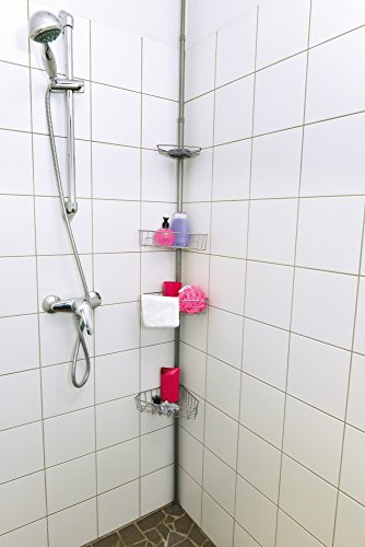 Colonna telescopica da doccia o da bagno - 4 livelli - Fino a 289cm - Colore GRIGIO .