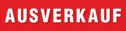 PVC Werbebanner Banner Plane Sale Ausverkauf Sonderangebote Rabatt mit Ösen, 4000 x 1000 mm