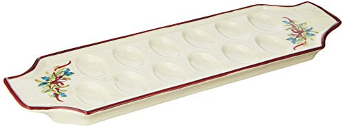 Lenox 887946 Deviled - Bandeja para huevos (porcelana)
