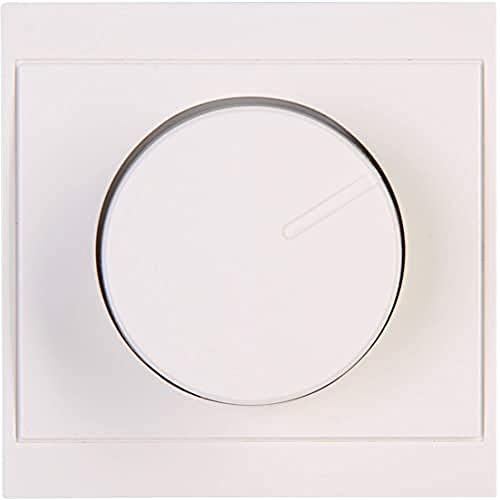 Kopp Malta weiß, Druck-Wechsel-Schalter, Kombigerät, LED-Dimmer, für Glüh-Lampen, 230V Halogenlampen, Phasenanschnitt, 843001082