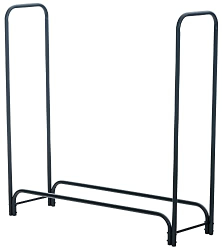 CLP Portalegna Organizer Caminetto Wilster I Stand Legno da Ardere in Stile Industria I Telaio in Metallo in Diverse Grandezze, Colore:Antracite, Dimensione:120x120x36 cm