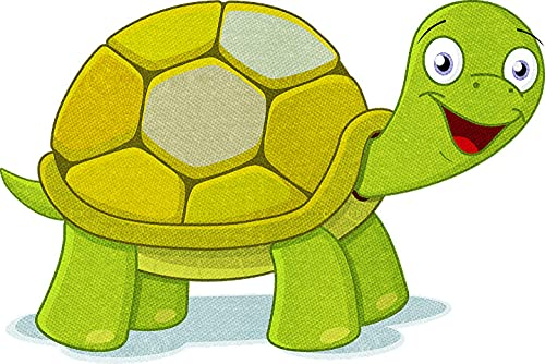kreuzstich stickpackungen vorgedruckt bilder kinder erwachsene anfanger Cartoon-Schildkröte kreuzstich set diy 11ct Baumwolle Stoff Vorsortierte Garne SchlafzimmerInnendekoration (40×50cm)