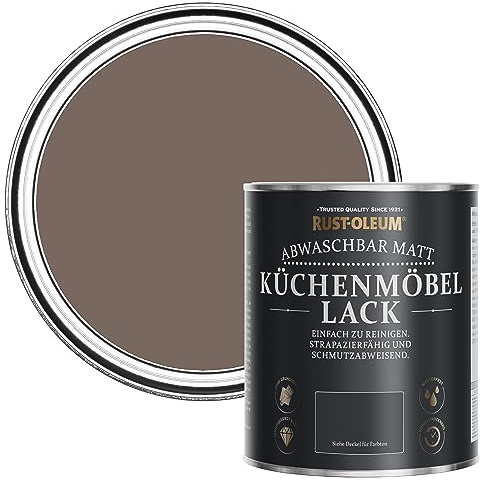 Rust-Oleum abwaschbare Küchenschrankfarbe in braun mit Matt Finish - Flussufer 750ML