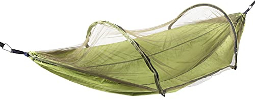 OKAT Hamaca con Mosquitera, Hamaca de Malla Ligera para Acampar para Viajes(Ejercito Verde)