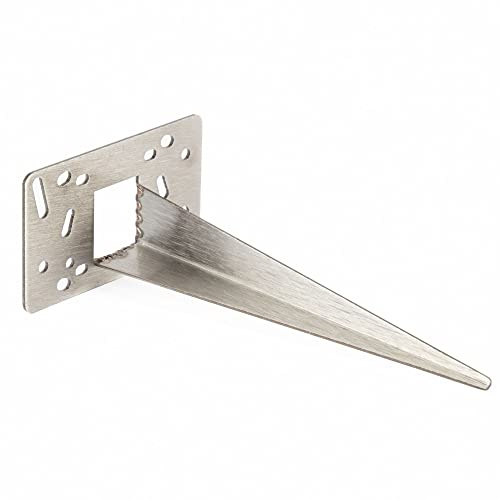 Novatool Erdspieß Metall 10 x 6 x 18 cm Edelstahl Profi Bodenanker für Lampen Bodenhülse Gartenspiess Gartenspieß Gartenzubehör Steckdosensäulen Erdspieß für Gartenleuchte