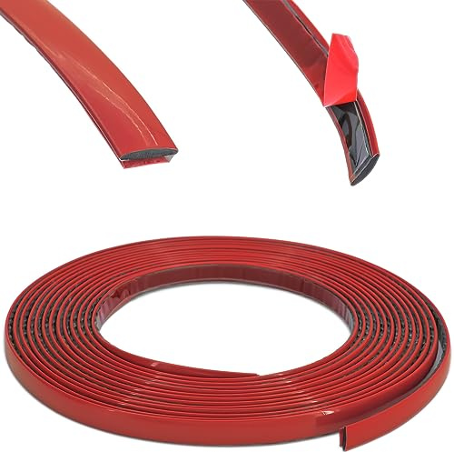 RECAMBO Zierleiste Rot - Vielseitig, Flexibel & Selbstklebend - 10mm x 5m