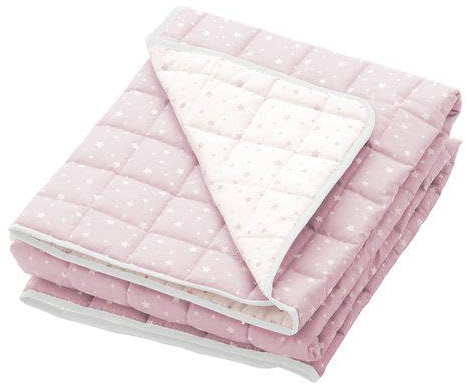 Italbaby - Coperta lettino 145 077 01 STELLINE Trapuntata Double Face Ro, Multicolore (8022788317851)