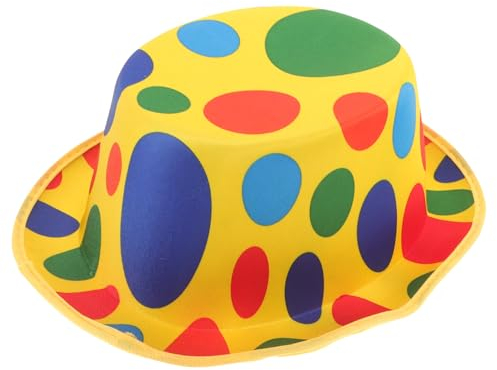 PACKOVE Klassischer Clown-hut Unisex Hochwertiges Vliesstoff-material Farbenfroher Bühnenhut Party-kostüm Zubehör Für Karneval Fasching Theater Und Motto-events