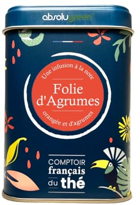 Infusion en Boite Métal - Comptoir Français du Thé - Maison Française - Infusion en vrac (Folies d'Agrumes)