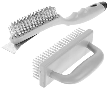 SEWOART 2Pièces Brosse de Nettoyage Acier Inoxydable pour Grill Outil Multifonction pour Barbecue et Nettoyage Domestique pour Extérieure et Intérieure
