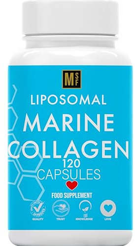 Liposomal Marine Collagen 120 High Strength Collagen Capsules 2760mg Hyaluronic Acid Vitamin C & Biotin | Collagen Supplements for Women & Men (Halal)