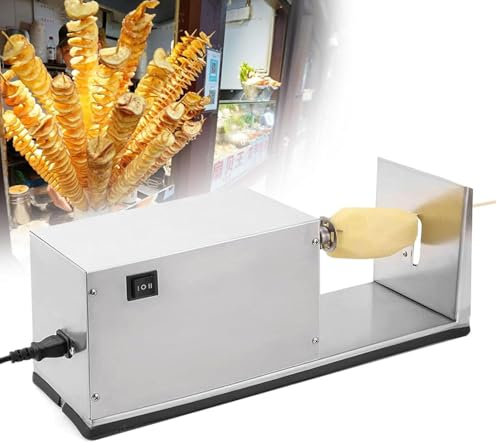 Hydravex Affettatrice per Patate attorcigliate, affettatrice elettrica a Spirale per Patate Fritte, cetrioli, Carote, affettatrice Fai da Te, affettatrice Automatica per Patate allungate, Torre