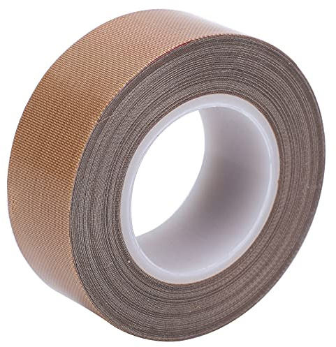 Rouleau de Ruban Adhésif en Téflon PTFE pour Scellage Thermoscellage, Résistant à Haute Température, Épaisseur 0,25 mm x Largeur 19 mm x Longueur 10 m