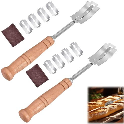 ZLXFT Taglierina per Pane Bread Lame,14pcs Taglierino per Pane,Coltello da Pane,Lama Pane,Coltello da Panettiere,Coltello per Segnare,per Cuocere