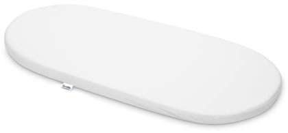 Sensillo - Kinderwagen Matratze - Einlage für Kinderwagenwanne - Universale Größe 35 x 75 x 3,5 cm - mit elastischem Polyurethan Schaum und abnehmbarem, waschbarem Baumwolle Bezug - Weiß