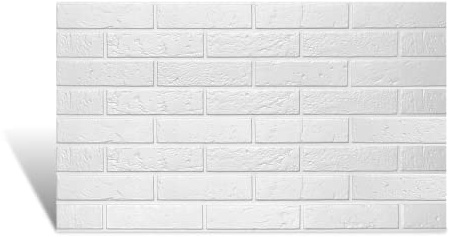 Lot de 8 panneaux en polystyrène XPS pur - Revêtement mural léger - 100 x 50 cm - Décoration murale moderne - Montage facile - Big Brick - Blanc - Taille XL 4 m²