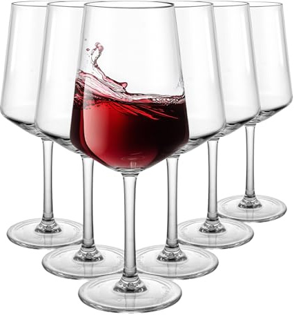 JMIATRY 6 copas de vino reutilizables para PC, 580 ml, para camping, copas de vino tinto, irrompibles, reutilizables, para caravanas, fiestas en la piscina, fiestas en el jardín, festivales y picnics