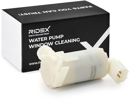 RIDEX 794W0061 Pompa acqua lavaggio Pulizia cristalli con guarnizioni Compatibilità con NISSAN NP300 Navara Pick-up D40