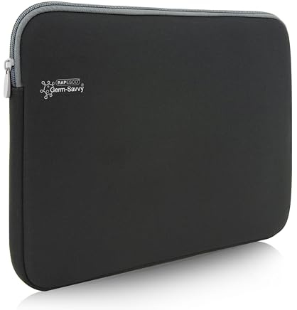 Rapesco 1812 Custodia per Portatile Laptop, 17,3, Nero | Protezione Antibatterica Germ-Savvy