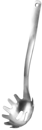 TOYANDONA Cuchara Espagueti de Acero Inoxidable con Dientes para Servir Pasta y Ramen Utensilio Resistente y Fácil de Limpiar para Cocina y Profesional