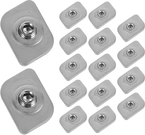 Veemoon 16pcs Stainless Steel Sliding Window Limiter Weatherproof Window Lock Restrictors with Noise-reducing Stopper Plates for Home and Office Security