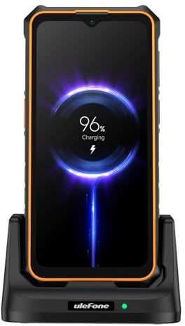 Ulefone RugKing 3 Pro Rugged Android Phone Desk Charging Dock Wireless Charging Station, 2-1 Phone Charger Stand, Phone Holder for Home and Office Stand
