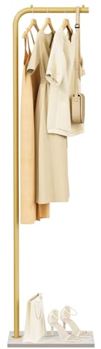 YheenLf Garderobenständer Freistehend,Jackenständer,kleiderschrank,Golden | Kleiderständer für Schlafzimmer, Freistehend Kleiderstange, 26x39x180cm, Offener Kleiderschrank