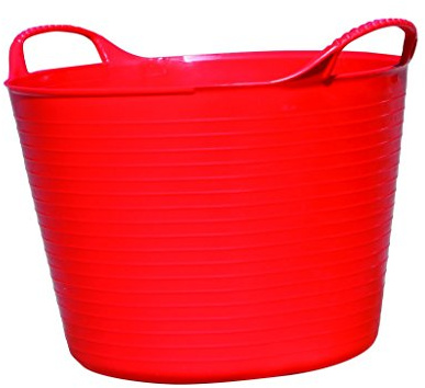 Red Gorilla Small Flexible Plastic Tub, Toy Storage, Laundry, Gardening & More, 14 Liter/3.7 Gallons, Red
