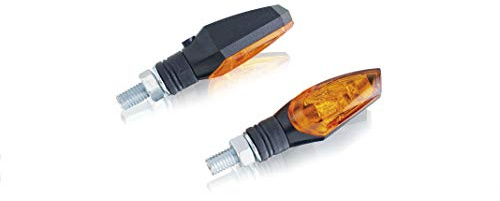 Puig 6475N Intermitentes led homologados con Carcasa Negra y tulipa ahumada diseño Compacto y aerodinámico para Moto, Negro
